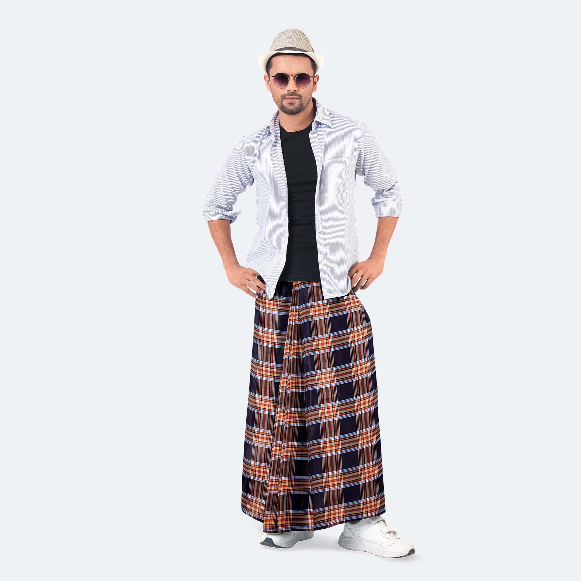 Men’s Everyday Wear Check Color Cotton Lungi - High Choice